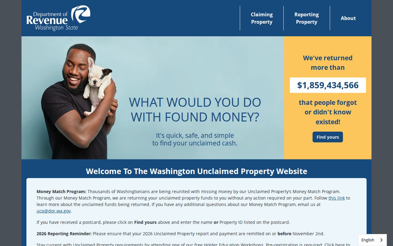 Spokane public records Washington unclaimed property search